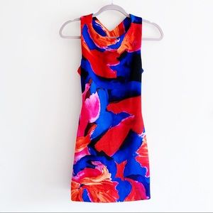 Amanda Uprichard watercolor open back dress
